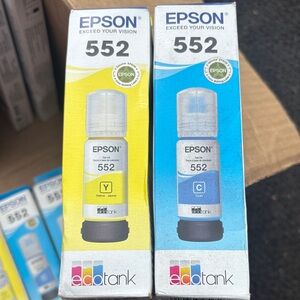 3-Pack Bundle Epson® 552 Claria® Cyan Yellow Ink Bottles, T552220-S
